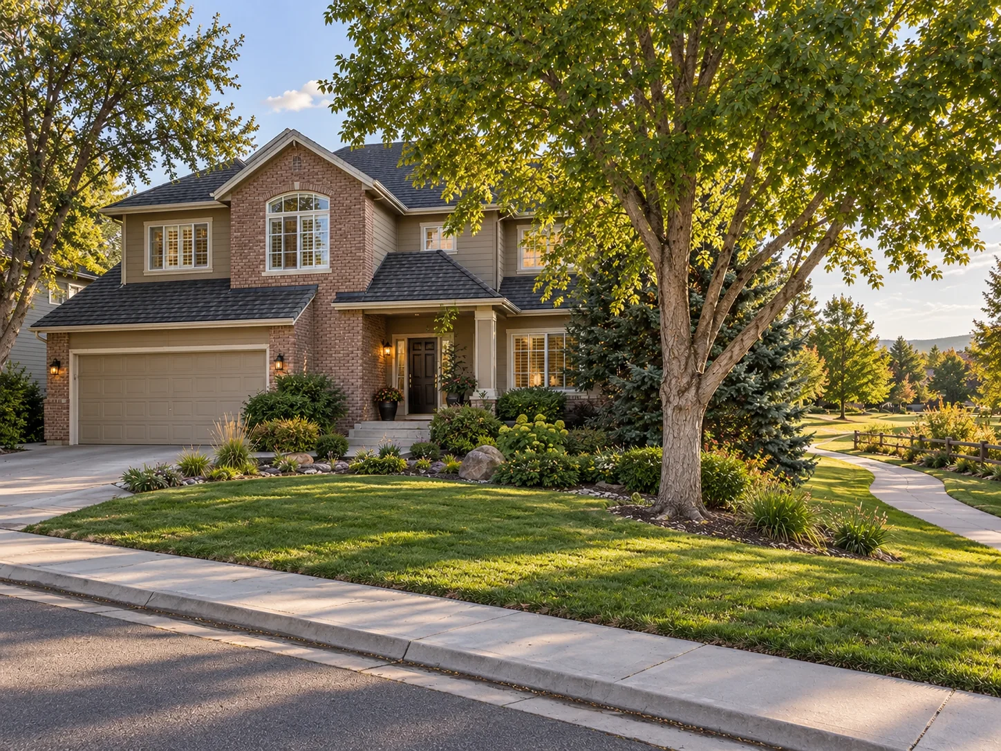 Established Briargate Colorado Springs home with mature landscaping and Front Range views