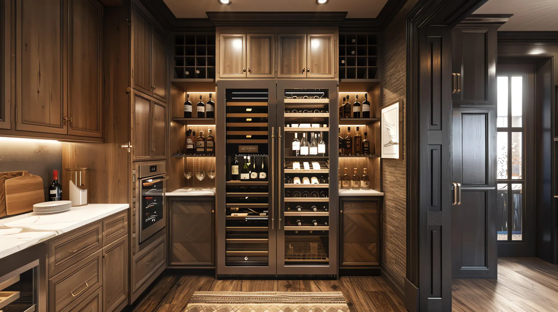 Custom kitchen remodel with improved storage, cabinetry, and modern finishes