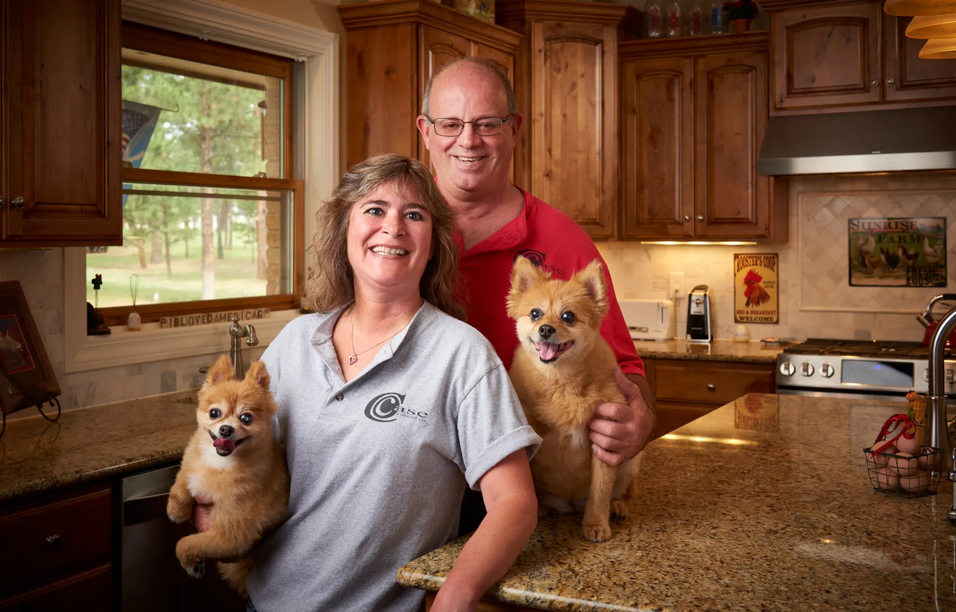 Troy Case, owner of Case Cabinets, working with Colorado Springs homeowners on kitchen remodeling projects