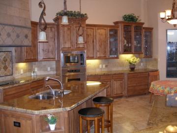 Kitchen Remodel With China Cabinets And Granite Counters